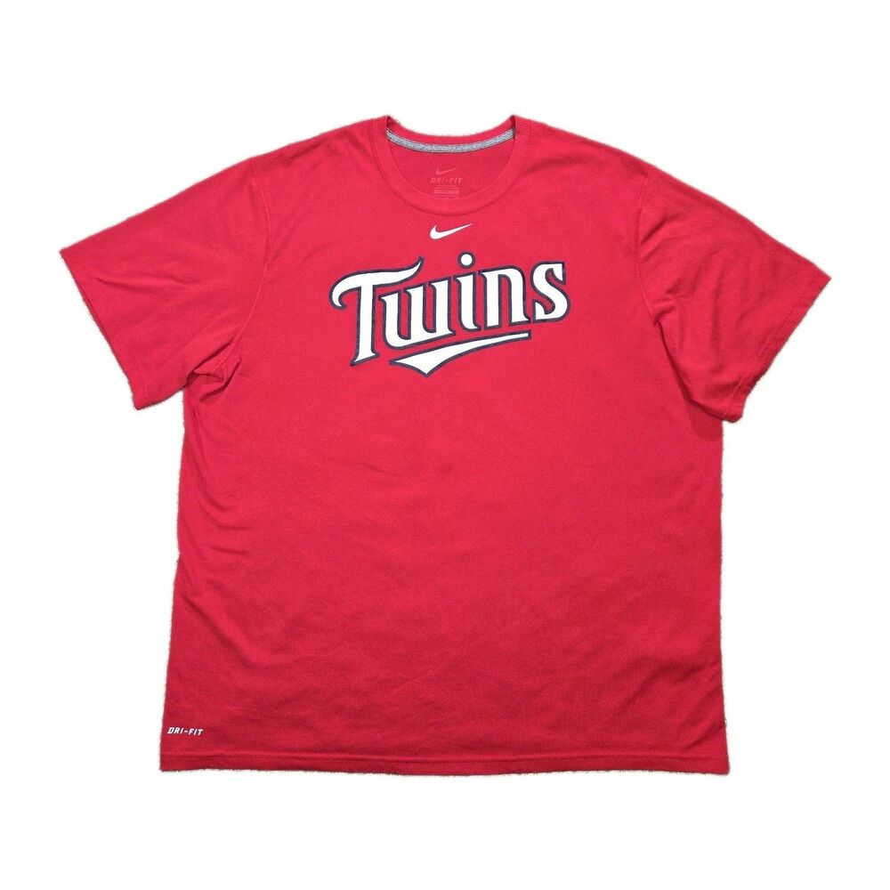 Mens Nike Minnesota Twins Dri-FIT T Shirt Red MLB Baseball 2XL XXL